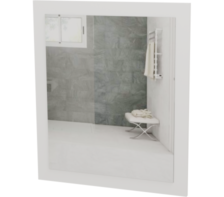 ESPEJO CUADRO 70X70X1.5CM BLANCO
