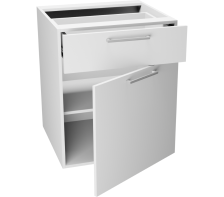 MODULO INFERIOR COCINA CAPU 60X55X72CM BLANCO
