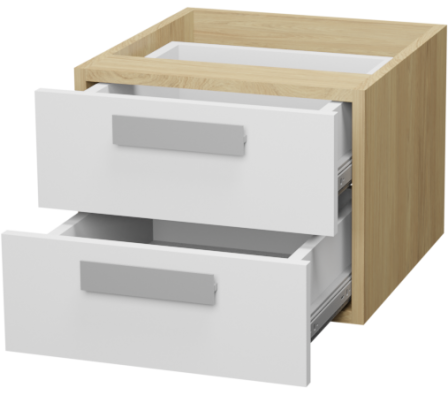 MODULO INFERIOR OFICINA CASM 37X29X40CM  HICKORY NATURAL BLANCO