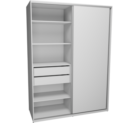 PLACARD PUERTA CORREDIZA EPC 160X62X215CM BLANCO