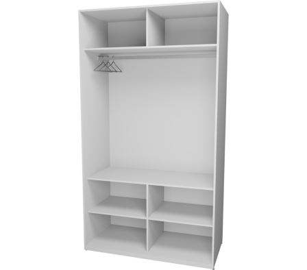 PLACARD VESTIDOR EP 120X59X215CM BLANCO