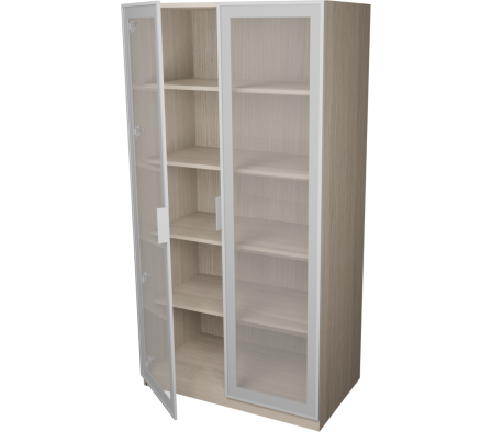 APARADOR CRISTALERO HERNAN 80X45X150CM ROBLE VICENZA GRIS