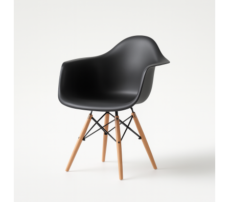 SILLA EAMES CON BRAZO NEGRO