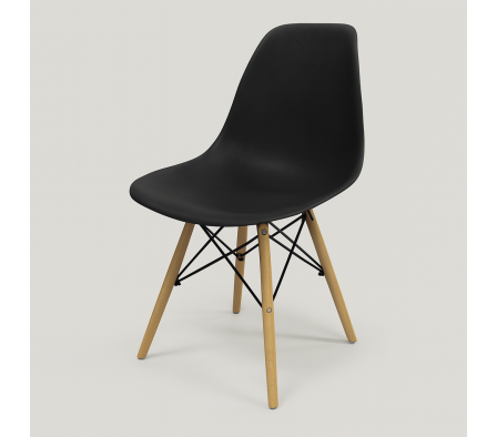 SILLA EAMES 46X52X82CM NEGRA