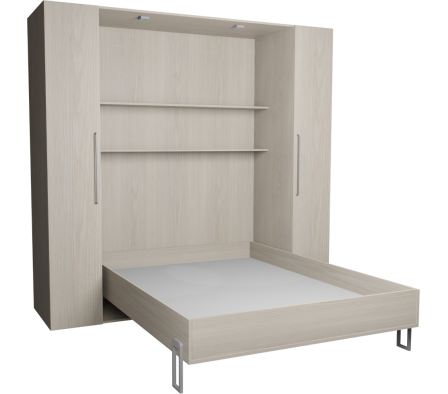 CAMA REBATIBLE  200X155XCM PINO ALAND BLANCO *HAS*