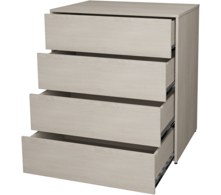 COMODA 4C 83X90X58CM PINO ALAND BLANCO