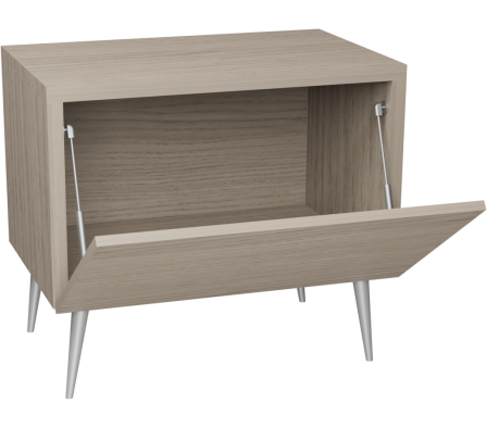 MESITA LUZ RE 60X58.5X40CM  ROBLE VICENZA GRIS