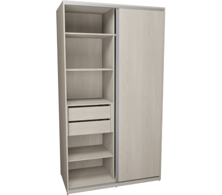 PLACARD PUERTA CORREDIZA EPC 120X62X215CM PINO ALAND BLANCO