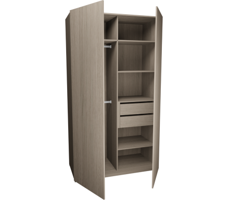 PLACAR PUERTA ABRIR EPC 120X61X216,5CM  ROBLE VICENZA GRIS