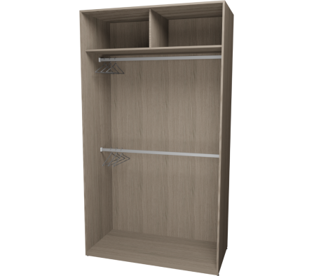 PLACAR VESTIDOR P 120X59X216,5CM  ROBLE VICENZA GRIS