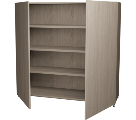 ZAPATERO DAMA PA 120X116.5X40CM  ROBLE VICENZA GRIS