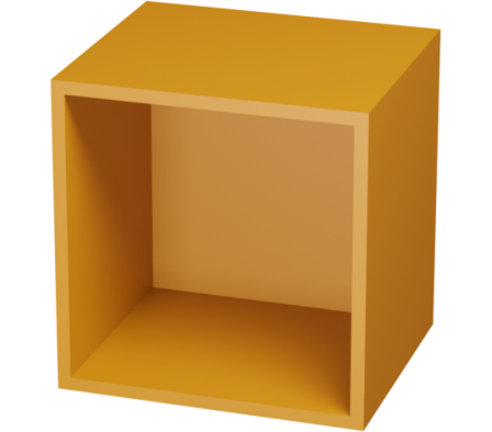 REPISA CUADRO 35,8X35,8X30CM NARANJA DE SIENA