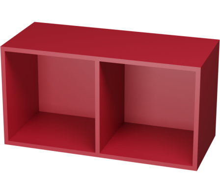 REPISA CUADRO 71.6X35,8X30CM ROJO CEREZA