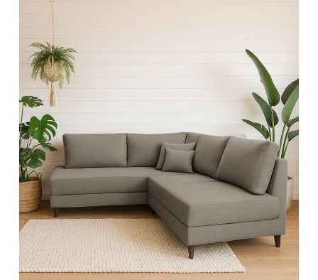 SOFA FIJO ESQUINERO LD 2.50 X 2.00 M SANTINO 06 GRIS OSCURO