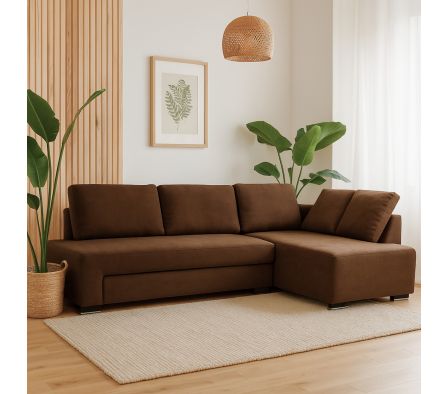 SOFA DYLAN ESQ 2.82x2.00x0.98x0.80M T MARRON