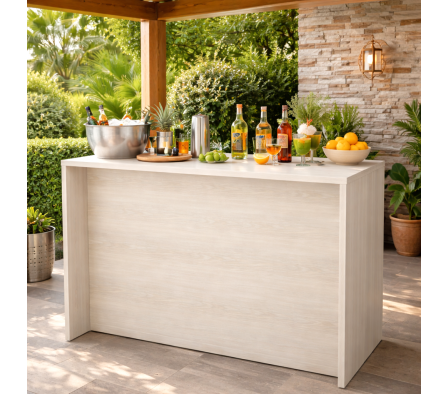 BARRA QUINCHO 150X60X110CM PINO ALAND BLANCO