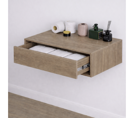 CAJÓN TOCADOR  80X15X45 CM ROBLE VICENZA GRIS