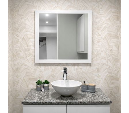 ESPEJO CUADRO 70X70X1.5CM BLANCO