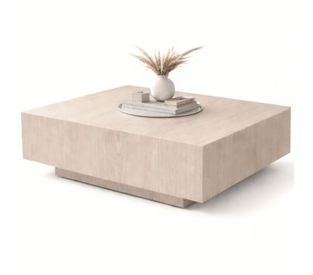 MESA CENTRO RANIA 80X80X35CM PINO ALAND BLANCO