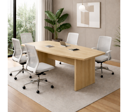 MESA OFICINA REUNION 200x100X75CM  HICKORY NATURAL