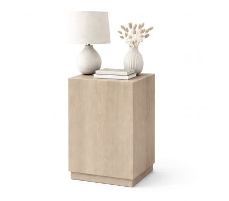 MESITA LATERAL RANIA 40X40X60CM PINO ALAND BLANCO