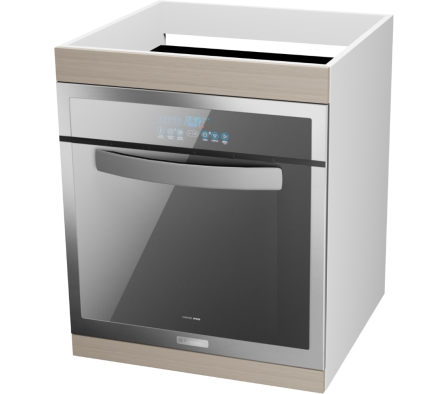 MODULO INFERIOR COCINA AH 60X55X72CM  ROBLE VICENZA GRIS