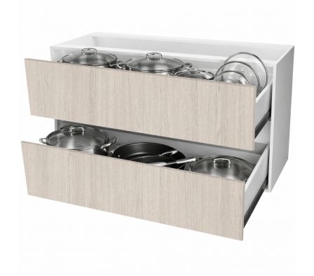 MODULO INFERIOR COCINA CC 120X55X72CM  PINO ALAND BLANCO