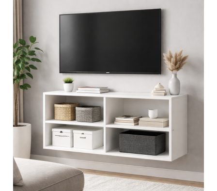 REPISA CUADRO CUADRUPLE 100X50X40CM BLANCA