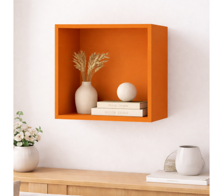 REPISA CUADRO 35,8X35,8X30CM NARANJA DE SIENA