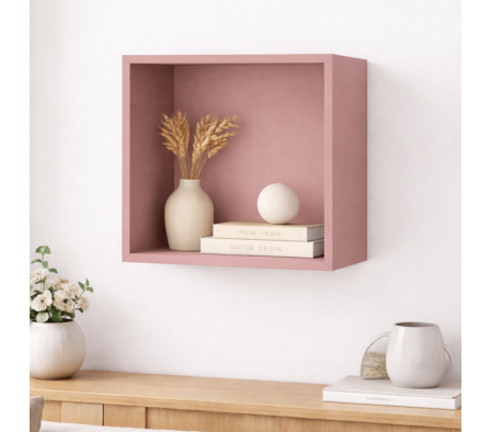 REPISA CUADRO 35,8X35,8X30CM ROSA VINTAGE