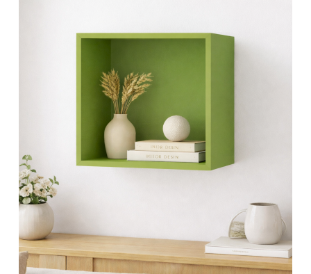 REPISA CUADRO 35,8X35,8X30CM VERDE KIWI *HAS*