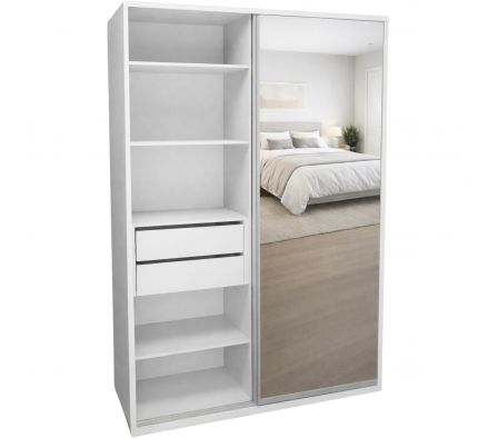 PLACAR PUERTA CORREDIZA EPC 1E 120X62X216,5CM BLANCO