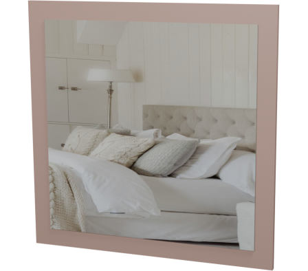 ESPEJO CUADRO 70X70X1.5CM ROSA VINTAGE