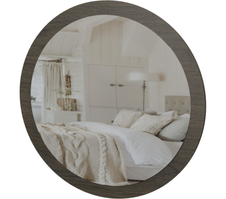 ESPEJO REDONDO 70CM DENVER GRAFITO *HAS*