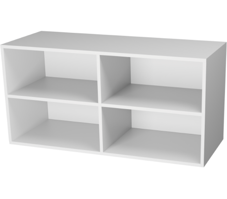 REPISA CUADRO CUADRUPLE 100X50X40CM BLANCA