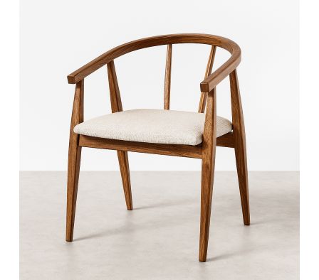 SILLA PANDORA T LINO ECO BEIGE MADERA CASTAÑO