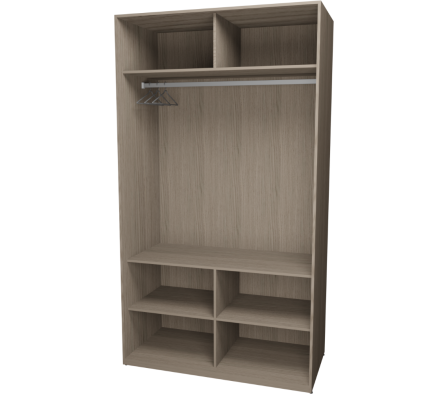 PLACAR VESTIDOR EP 120X59X216,5CM  ROBLE VICENZA GRIS