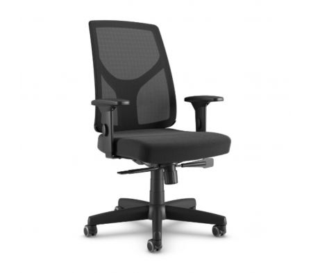 SILLA OFICINA YON NEGRA CON POSA BRAZOS